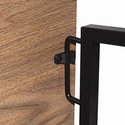 Стол на металлокаркасе BRABIX "LOFT CD-001", 800х440х740 мм, складной, цвет морёный дуб, 641209