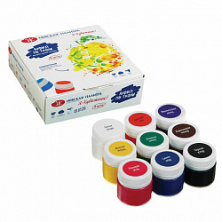 Краски по ткани акриловые "Я - Художник!", 9 цветов по 15 мл, в банках, Невская Палитра, 228411541