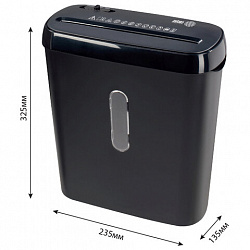 Уничтожитель (шредер) CACTUS CS-SH-A1, 2 уровень секретности, полоски 6 мм, 6 листов, корзина 8 литров