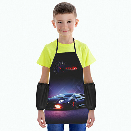 Фартук с нарукавниками для уроков труда ЮНЛАНДИЯ, регулировка по росту, 46х54 см, Street power, 273767