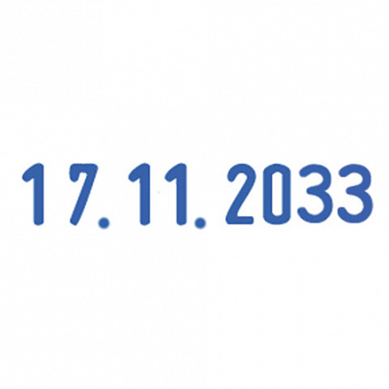 Датер-мини месяц цифрами, для банка, оттиск 20х3,8 мм, синий, TRODAT 4810 BANK, корпус черный