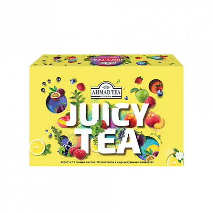 Чай AHMAD "Juicy tea" ассорти 12 вкусов, НАБОР 60 пакетиков, N074