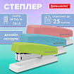 Степлер №24/6, 26/6 BRAUBERG "STYLE", до 25 листов, ассорти, 272748