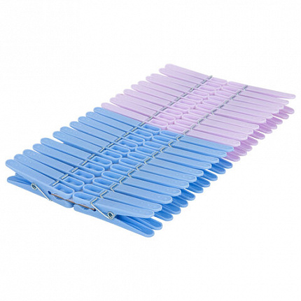 Прищепки бельевые 6,8 см, КОМПЛЕКТ 42 штуки, пластик, ассорти, PRIMILA (ПРИМИЛА) COMPACT, 700521