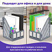 Лоток вертикальный для бумаг BRAUBERG "Office-Expert", 215 мм, 3 отделения, сборный, серый, 238018