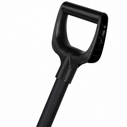 Лопата снеговая 46х33см "КРЕПЫШ" ребра жесткости, планка на клепках СУПЕРПРОЧНАЯ алюминиевый черенок с V-ручкой, ЧЕРНАЯ, ГРАНДМАСТЕР, 700330