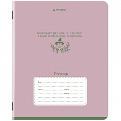 Тетрадь 12 л. BRAUBERG клетка, обложка картон, PHRASES, 107777