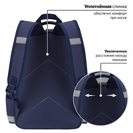 Рюкзак ПИФАГОР SCHOOL, 1 отделение, 3 кармана, "Speed bolid", 38x28х14 см, 273170