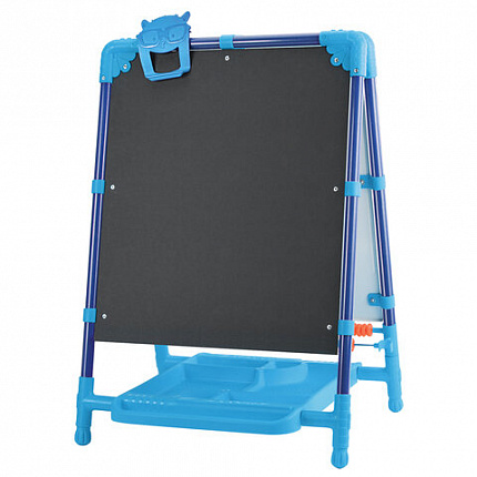 Мольберт растущий для мела/магнитно-маркерный, 53х46 см, BRAUBERG "NIKA KIDS", синий, 238049