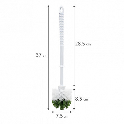Ершик для унитаза без подставки, пластик, бело-зеленый, ЛЮБАША, 603628