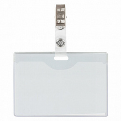 Клипсы для бейджей прозрачные, КОМПЛЕКТ 10 штук, BRAUBERG, 238786