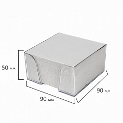 Блок для записей в боксе, 9х9х5 см, плотность 55 г/м2, белизна 70-80%, STAFF, 129194
