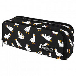 Пенал-органайзер BRAUBERG, 2 откидные планки, полиэстер, 23x9х7 см, "Geese print", 274610