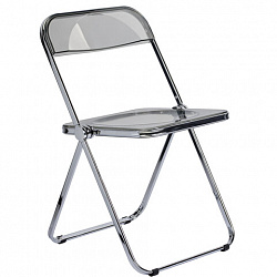 Стул складной прозрачный тонированный BRABIX "Glam CF-020", хромированный каркас, пластик, 533247
