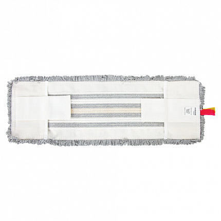 Насадка МОП плоская для швабры/держателя 50 см, ТИП У/К, хлопок/микрофибра, СЕРАЯ, LAIMA EXPERT, 606630