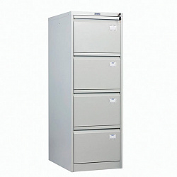 Шкаф картотечный ПРАКТИК "AFC-04", 1320х470х646 мм, 4 ящика, для 220 подвесных папок, формат папок Foolscap или A4 (БЕЗ ПАПОК)