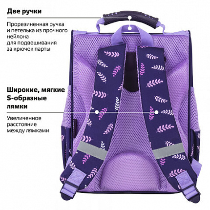 Ранец ПИФАГОР BASIC, 1 отделение, 3 кармана, эргономичная спинка, "Веселые мишки", 35х28х18 см, 272047
