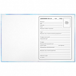 Дневник 1-4 класс 48 л., твердый, ЮНЛАНДИЯ, блестки, с подсказом, "Фея", 106608