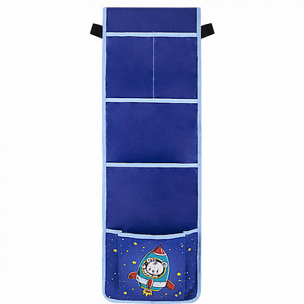 Кармашки-органайзер в шкафчик для детского сада ЮНЛАНДИЯ, 5 карманов, 21х68 см, "Bear", 271431