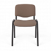 Стул для персонала и посетителей "ИЗО", черный каркас, ткань коричневая, В-28/С-24