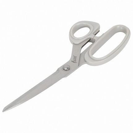 Ножницы портновские 230 мм, КЛАССИЧЕСКИЕ, серые, пластиковые ручки, ОСТРОВ СОКРОВИЩ, 665602