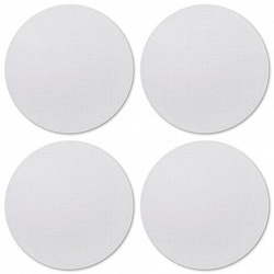 Холсты на магните круглые НАБОР 4 шт., 7,5 см, 280 г/м2, 100% хлопок, BRAUBERG ART CLASSIC, 192332