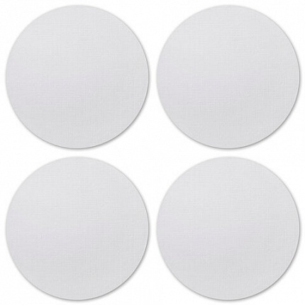 Холсты на магните круглые НАБОР 4 шт., 7.5 см, 280 г/м2, 100% хлопок, BRAUBERG ART CLASSIC, 192332