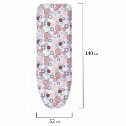 Чехол для гладильной доски УНИВЕРСАЛЬНЫЙ, 140х52 см, БОЛЬШОЙ, цвет ассорти, Тефлон, DOGRULAR, UAB54003