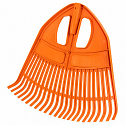 Грабли веерные пластиковые 23 зуба "ПАВЛИН", ширина 50х42 см, БЕЗ ЧЕРЕНКА, тулейка 25 мм, ГРАНДМАСТЕР, 700350