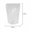 Пакеты дой-пак с замком ZIP LOCK, прозрачные, 160х240 + 40 мм, КОМПЛЕКТ 100 штук, 70 мкм, BRAUBERG, 700698
