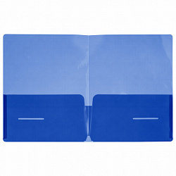 Папка-уголок 2 кармана, непрозрачная, А4, BRAUBERG "SPECIAL", синяя, 0,18 мм, 273060