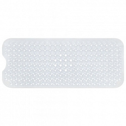 Коврик для ванны противоскользящий 100х40 см, "Полусферы", прозрачный, ПВХ, присоски, PRIMILA (ПРИМИЛА), 700376