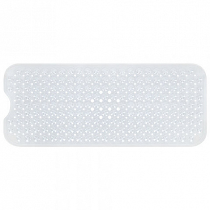 Коврик для ванны противоскользящий 100х40 см, "Полусферы", прозрачный, ПВХ, присоски, PRIMILA (ПРИМИЛА), 700376