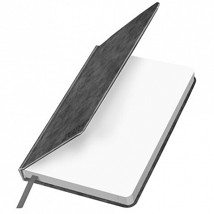 Ежедневник датированный 2026 А5 138х213 мм, BRAUBERG "Ice", под кожу, черный, 117393