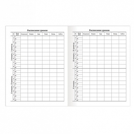 Дневник 1-11 класс 40 л., на скобе, ПИФАГОР, обложка картон, БЕЛЫЙ, 105509