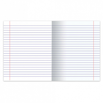 Тетрадь А5, 48 л., HATBER, скоба, линия, обложка картон, "LINE" (микс в спайке), 052332, 48Т5В2