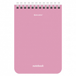 Блокнот МАЛЫЙ ФОРМАТ А6 108х145мм, 40 л., гребень, картон, клетка, BRAUBERG, КС МОРАНДИ, 118554