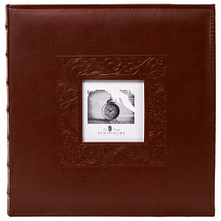 Фотоальбом BRAUBERG "Smooth brown" на 500 фото 10х15 см, под гладкую кожу, коричневый, 391177