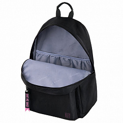 Рюкзак BRAUBERG FASHION CITY универсальный, карман-антивор, "Hug me", черный, 44х31х16 см, 272570