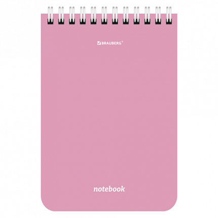 Блокнот МАЛЫЙ ФОРМАТ А6 108х145мм, 40 л., гребень, картон, клетка, BRAUBERG, КС МОРАНДИ, 118554