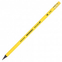 Карандаш чернографитный BRAUBERG KIDS, 1 шт., HB, трехгранный, с ластиком, 181996