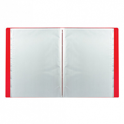 Папка 60 вкладышей STAFF, красная, 0,5 мм, 225706