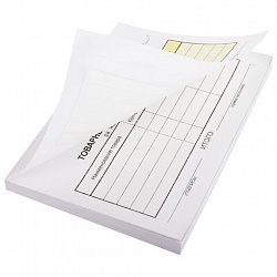 Бланк / товарный чек 2-слойный самокопирующийся, А6 100х147 мм, КОМПЛЕКТ 5 книжек по 50 шт., STAFF, 130288