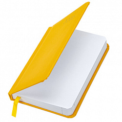 Ежедневник датированный 2026, МАЛЫЙ ФОРМАТ 100х150 мм, А6, BRAUBERG "Select", балакрон, желтый, 117261