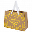 Пакет подарочный (1 шт.) новогодний, 27х11х20 см, "Shiny Kraft", фольга, ассорти, ЗОЛОТАЯ СКАЗКА, 592437