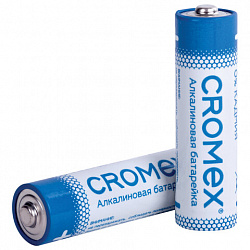 Батарейки алкалиновые "пальчиковые" КОМПЛЕКТ 4 шт., CROMEX (КРОМЕКС) Alkaline, AA (LR6, 15A), спайка, 457132