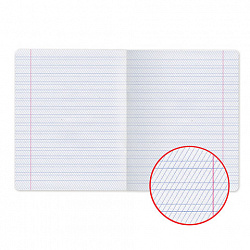 Тетрадь 12 л., HATBER, частая косая линия, обложка картон, "С уголком", 028438, 12Т5B5