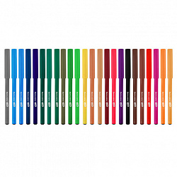 Фломастеры BRAUBERG KIDS КЛАССИЧЕСКИЕ 24 цвета, вентилируемый колпачок, ПВХ-упаковка, 152602