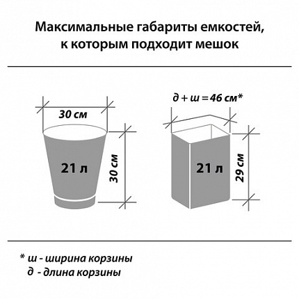 Мешки для мусора 30 л черные, в рулоне 30 шт., ПНД 8 мкм, 48х55 см, ЛЮБАША, 608089