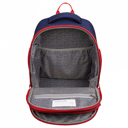 Рюкзак BRAUBERG CLASSIC, легкий каркас, премиум материал, "Lion", синий, 37х32х21 см, 228829